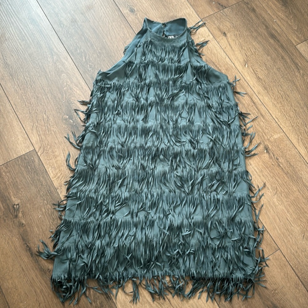 Zara Teal Halter Neck Dress